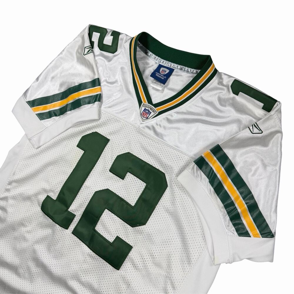 Reebok On Field Green Bay Packers #12 Jersey Men’s Size 50 White NFL
